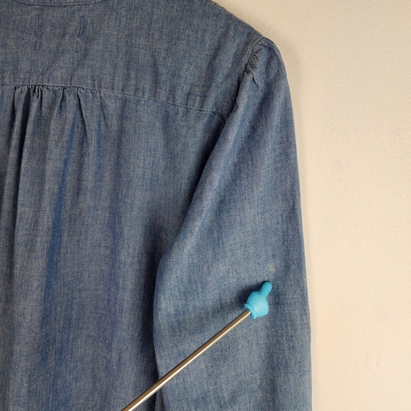 J. Crew Blue Ruffle Dress - Picture 6 of 14